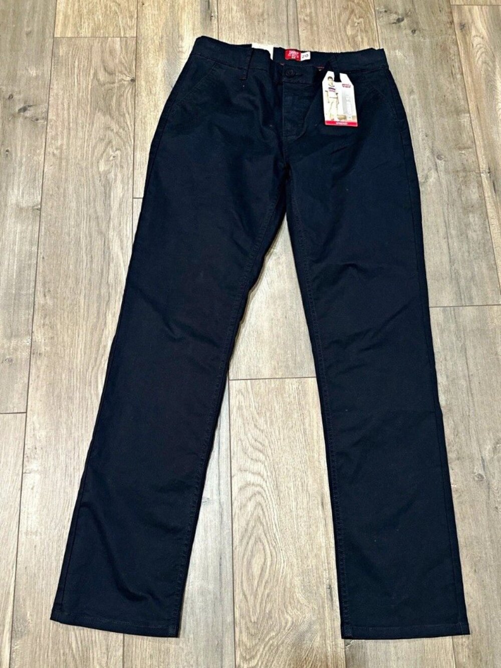 Levi’s Boys Size 20 Reg Black XX Chino Slim Stretch Pants W30 L32 NWT